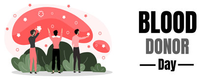 world blood donor day illustration vector designのイラスト素材