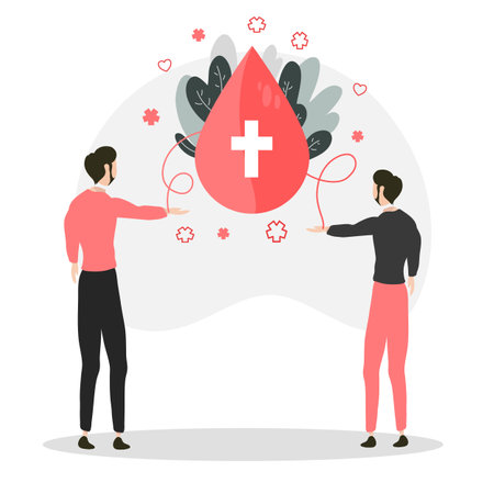 world blood donor day illustration vector designのイラスト素材