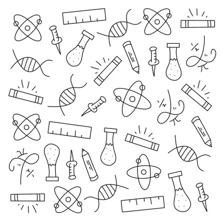 education school icons set with line style vector designのイラスト素材