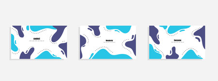 Set of modern abstract business card. Vector illustration. EPS 10.のイラスト素材