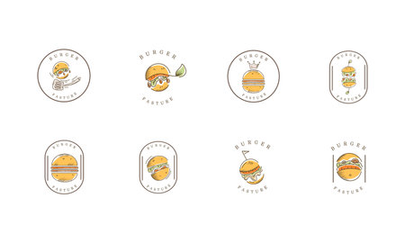 Set of bakery emblems, badges, logos and design elements.のイラスト素材