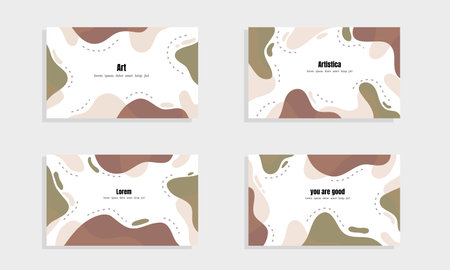 Set of abstract social media stories templates. Camo pattern background.のイラスト素材
