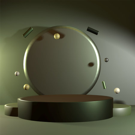 Abstract scene podium mockup. Award ceremony concept. 3d renderの写真素材