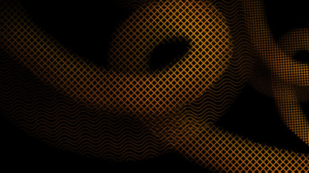 Golden rope abstract texture design twisted 3D digital background