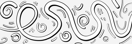 Abstract doodle swirl line pattern hand-drawn artistic texture