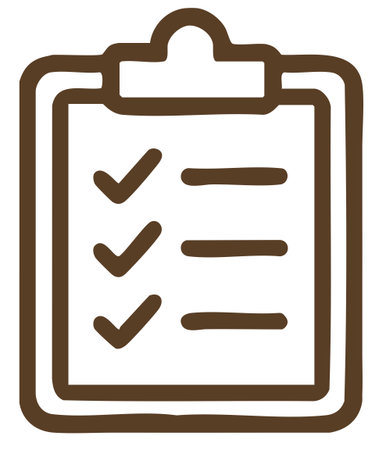 Autumn checklist icon with clipboard and mark linesのイラスト素材