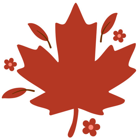 Red maple leaf symbol of fall and autumn seasonのイラスト素材
