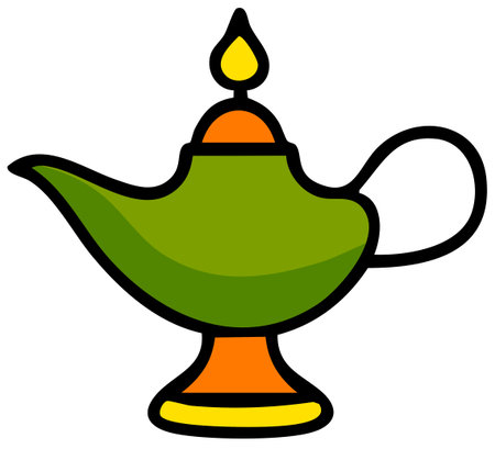 Magic lamp icon inspired by arabian night fairy taleのイラスト素材