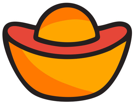 Mexican sombrero hat traditional festival accessory illustrationのイラスト素材