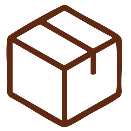 Cardboard shipping box symbol of delivery and logisticsのイラスト素材