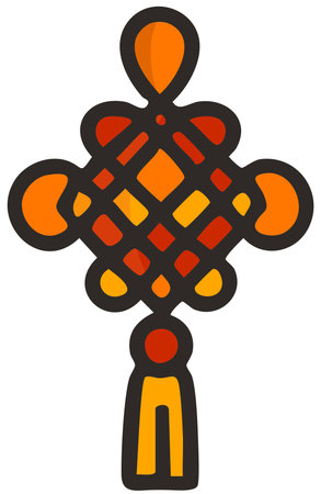 Chinese knot decorative ornament symbol of good fortuneのイラスト素材