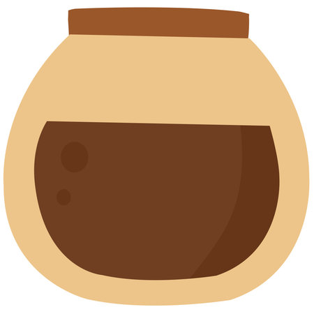 Coffee pot filled with dark brown fresh brewed drinkのイラスト素材