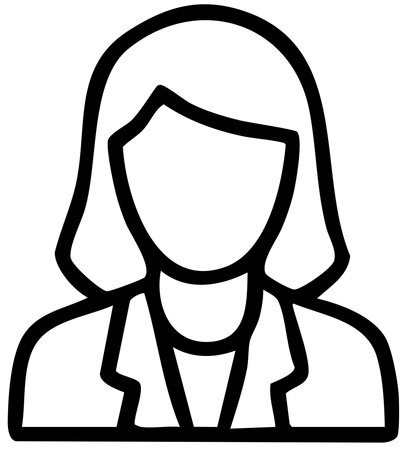 Businesswoman icon representing leadership and corporate professionalismのイラスト素材