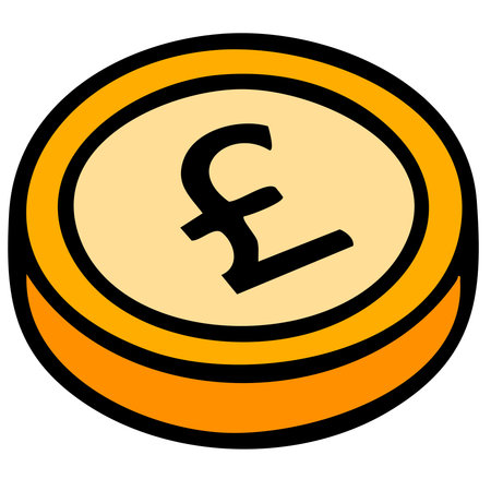 British pound coin currency symbol economic finance iconのイラスト素材
