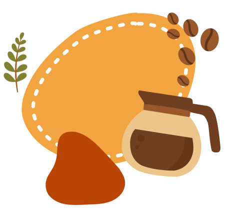 coffee jar powder beans drink cafe beverage aroma brown artのイラスト素材