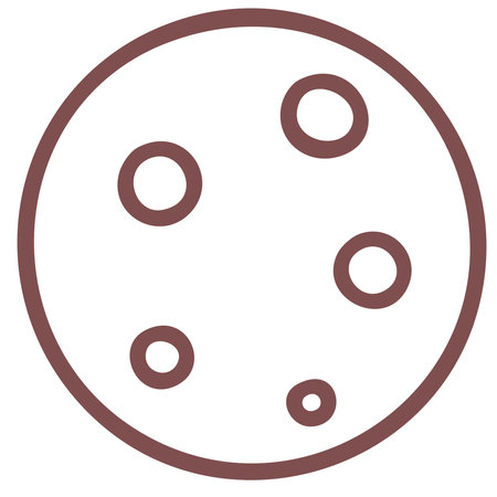 Moon with craters simple astronomy space design symbolのイラスト素材