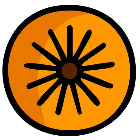 orange flower blossom vector illustration minimal flat designのイラスト素材