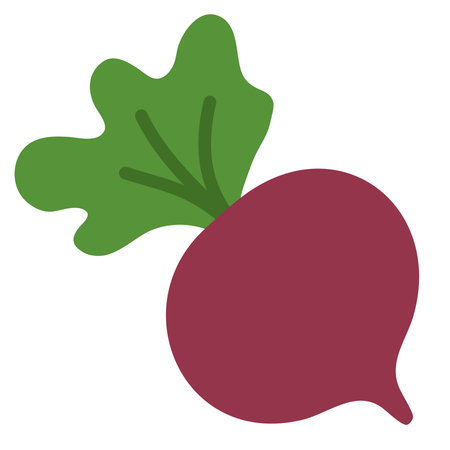 Fresh beet vegetable root simple organic flat illustrationのイラスト素材