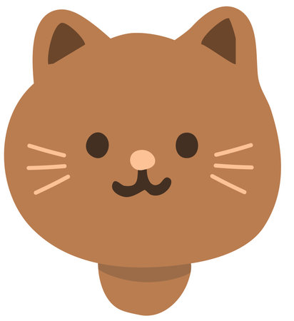 cute brown cat vector illustration cartoon pet animal designのイラスト素材