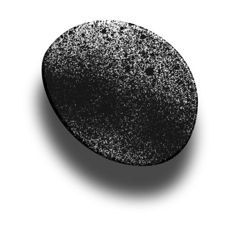 Simplistic realistic stone shape casting soft smooth shadow belowの写真素材