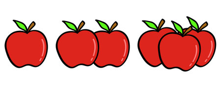 hand drawn apple in doodle styleのイラスト素材