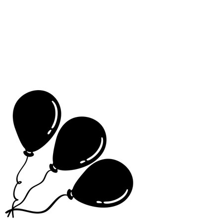 Balloon doodle Hand drawn vector icon. Doodle set element. Vector illustrationのイラスト素材