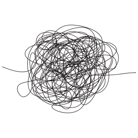 abstract hand drawn scribble doodle