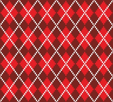 Chiristmas Plaid pattern. Template for clothing fabrics. Red Lumberjack background. Seamless tartan flannel shirt print. - Vectorのイラスト素材