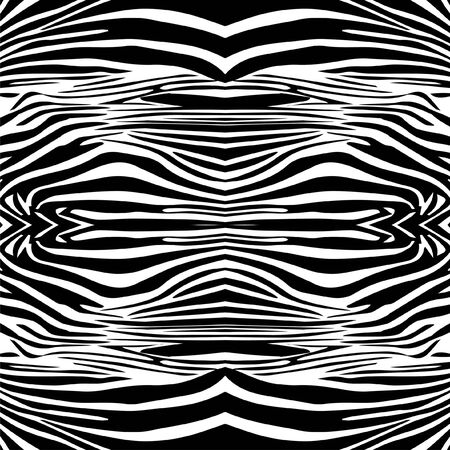Zebra seamless texture, animal skin background, black wildlife pattern. - Illustrationの写真素材