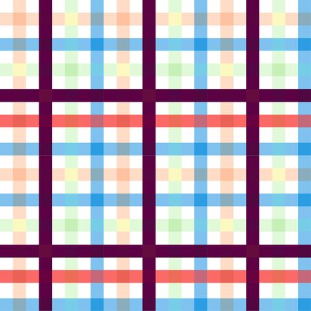 Colorful Plaid check pattern. Seamless fabric texture print for textile. Fashion print. -...