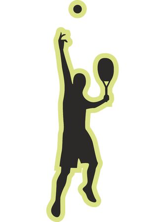 Tennis Player Digital silhouette, Sports illustration, T-shirt Printの写真素材
