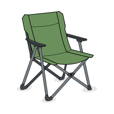 Camp Chair Vector Design on Transparent Backgroundのイラスト素材