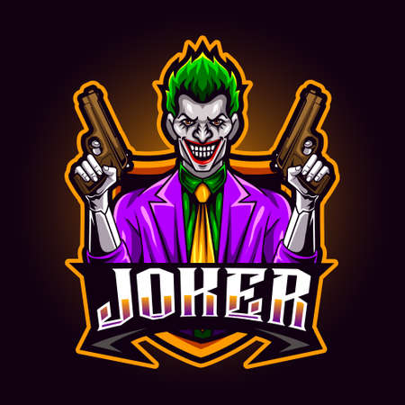 joker l mascot for sports and esports logo vector illustrationのイラスト素材