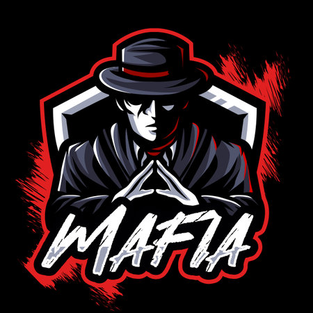 The Mafia mascot Esport Logo Templateのイラスト素材