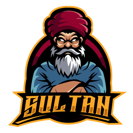 Arabic Sultan E Sport Gaming Logo. Sultan vector E Sportのイラスト素材