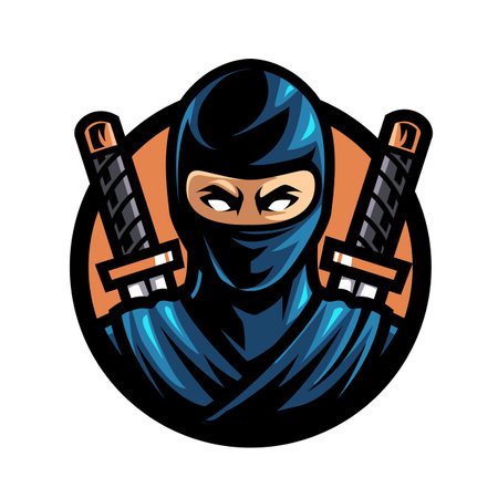 Modern professional Ninja mascot logoのイラスト素材