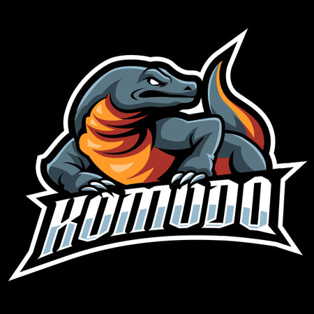 Komodo mascot logo design vector with modern illustration conceptのイラスト素材