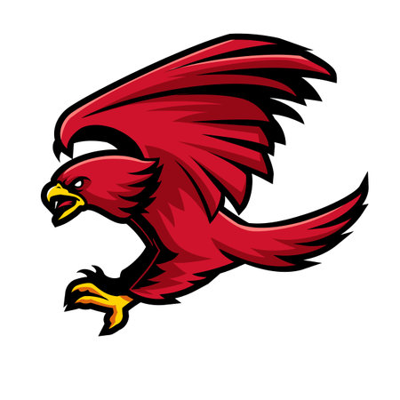 red eagle mascot vector illustrationのイラスト素材