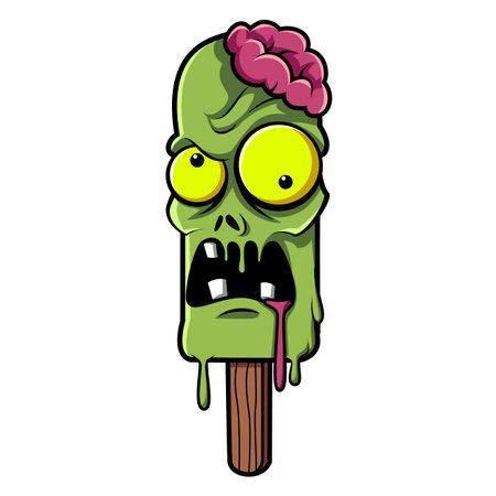 Zombie Ice cream Stick creepyのイラスト素材