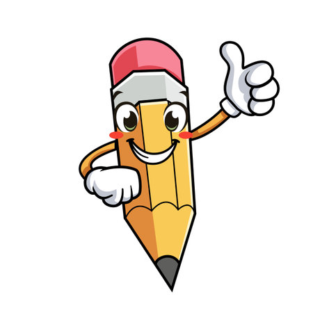 good pencil smile cartoon vectorのイラスト素材