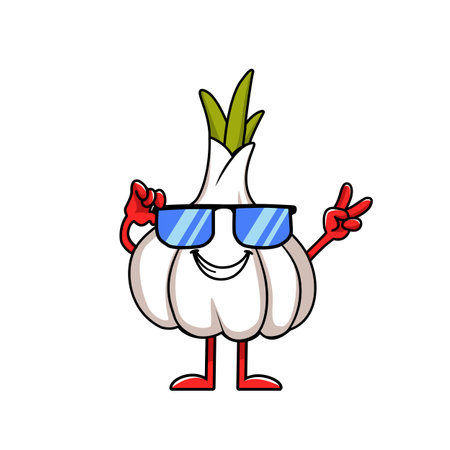 onion cool eyeglass cartoon vectorのイラスト素材
