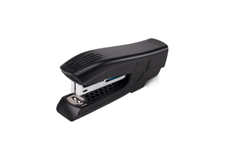 black stapler on white backgroundの写真素材