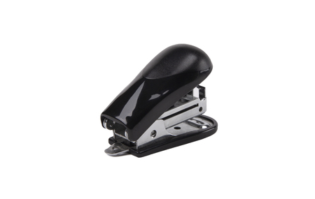 black stapler on white backgroundの写真素材