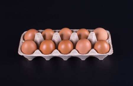 three eggs isolated on white backgroundの写真素材
