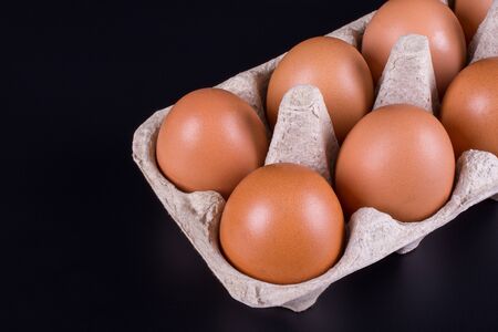 three eggs isolated on white backgroundの写真素材