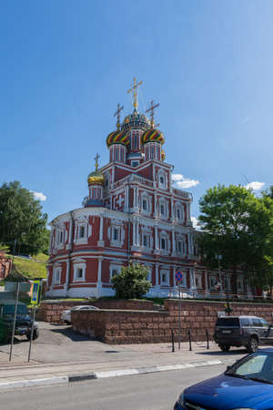 Russia June 22, 2020, Nizhny Novgorod View of the Church of the Cathedral of the Virgin on a sunny June dayのeditorial素材