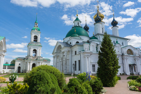 Russia June 30, 2020 the city of Rostov the Great, view of the Dmitrievskaya church, photo was taken on a sunny summer dayのeditorial素材