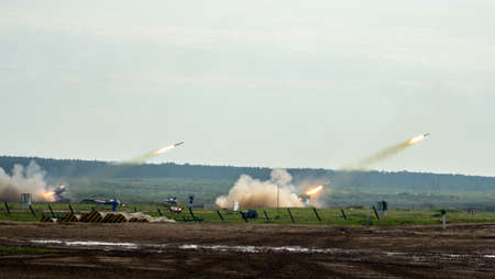 Russia August 27, 2021 Alabino training ground. Demonstration of military equipment at the Alabino...