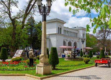 Russia 05 May 2021 Kislovodsk, view of the colonnade of Kislovodsk, photo taken on a sunny spring dayのeditorial素材