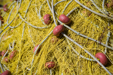 Fishing nets closeup